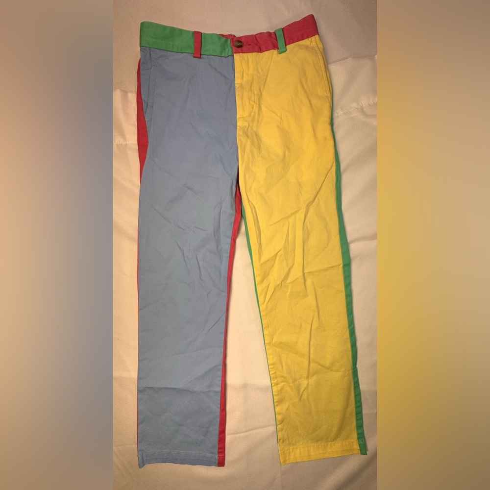 Vineyard Vines Boys’ Colorblock Chino Pants | Size 14 |